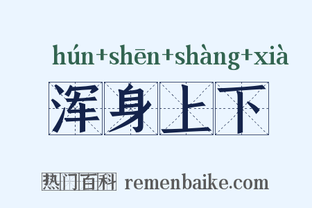 浑身上下是什么意思的图片